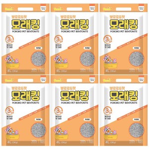 뽀로로 고양이모래 자연향 4LX6개