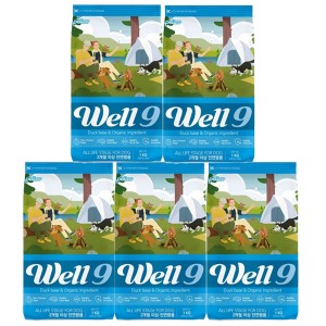 펠리코 관절사료 웰나인독 오리 소고기1kgX5개