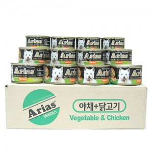 아리아스 강아지캔 야채+닭고기 100gX24개