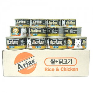 아리아스 강아지캔 쌀+닭고기 100gX24개