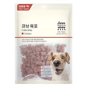 [빅포인트 적립]바우와우 무마진 큐브 육포 닭고기 800g