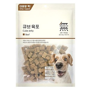 [빅포인트 적립]바우와우 무마진 큐브 육포 소고기 800g