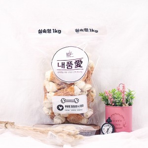 내품애 실속형 우유껌 치킨말이 4.5인치 1kg