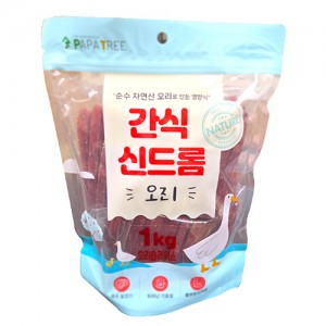 간식신드롬 오리슬라이스 1kg