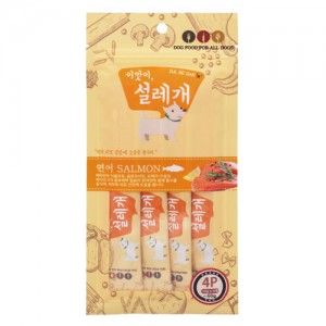 설레개 연어4P 강아지 츄르  
