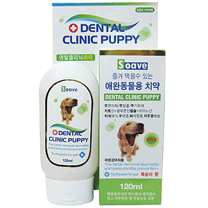 쏘아베 덴탈크리닉 퍼피 먹는치약120ml(복숭아향)