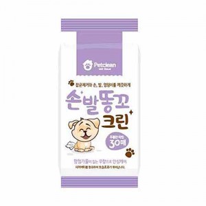 펫크린 물티슈 30매 손발똥꼬크린
