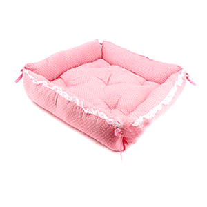 쏘아베 물방울 프릴 사각방석(노랑)