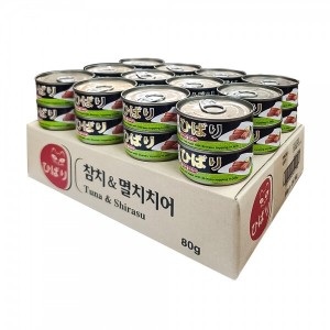 히바리 고양이캔 참치멸치치어 80gX24개
