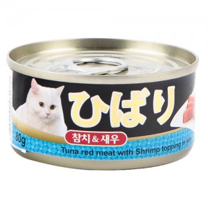히바리 고양이캔 참치새우 80g