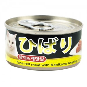 히바리 고양이캔 참치게맛살 80g