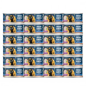 하우펫 하루한끼 가수분해 고양이캔 80gX24개 참치+치킨